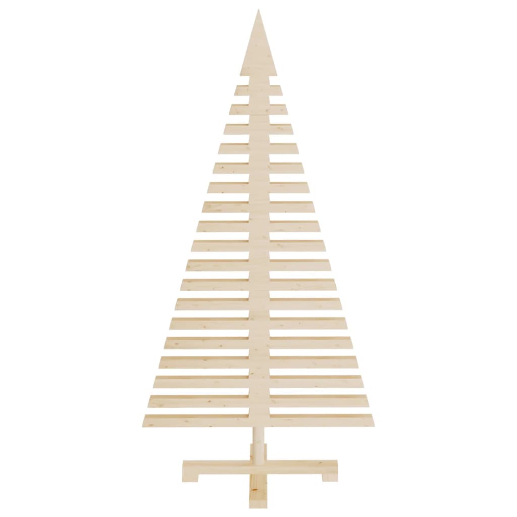 Alberi di Natale Decorativi in Legno 3pz Legno Massello di Pino