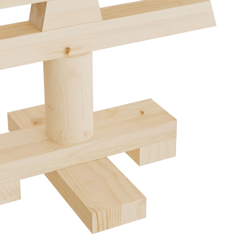 Alberi di Natale Decorativi in Legno 3pz Legno Massello di Pino