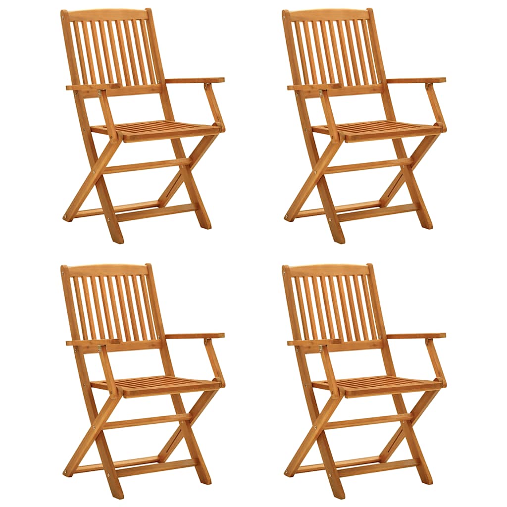 Set da Pranzo per Giardino 5 pz in Legno Massello di Acacia