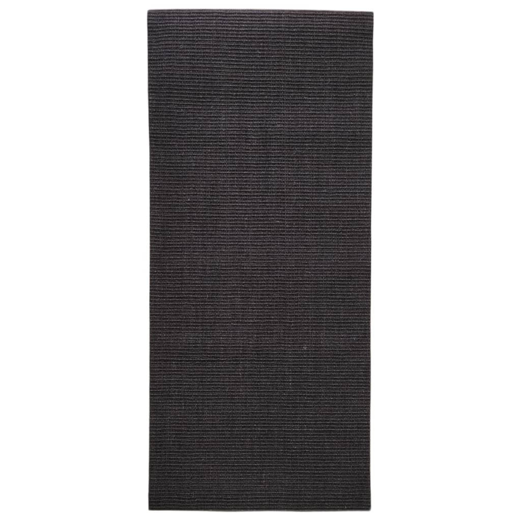 Tappeto in Sisal per Tiragraffi Nero 66x150 cm