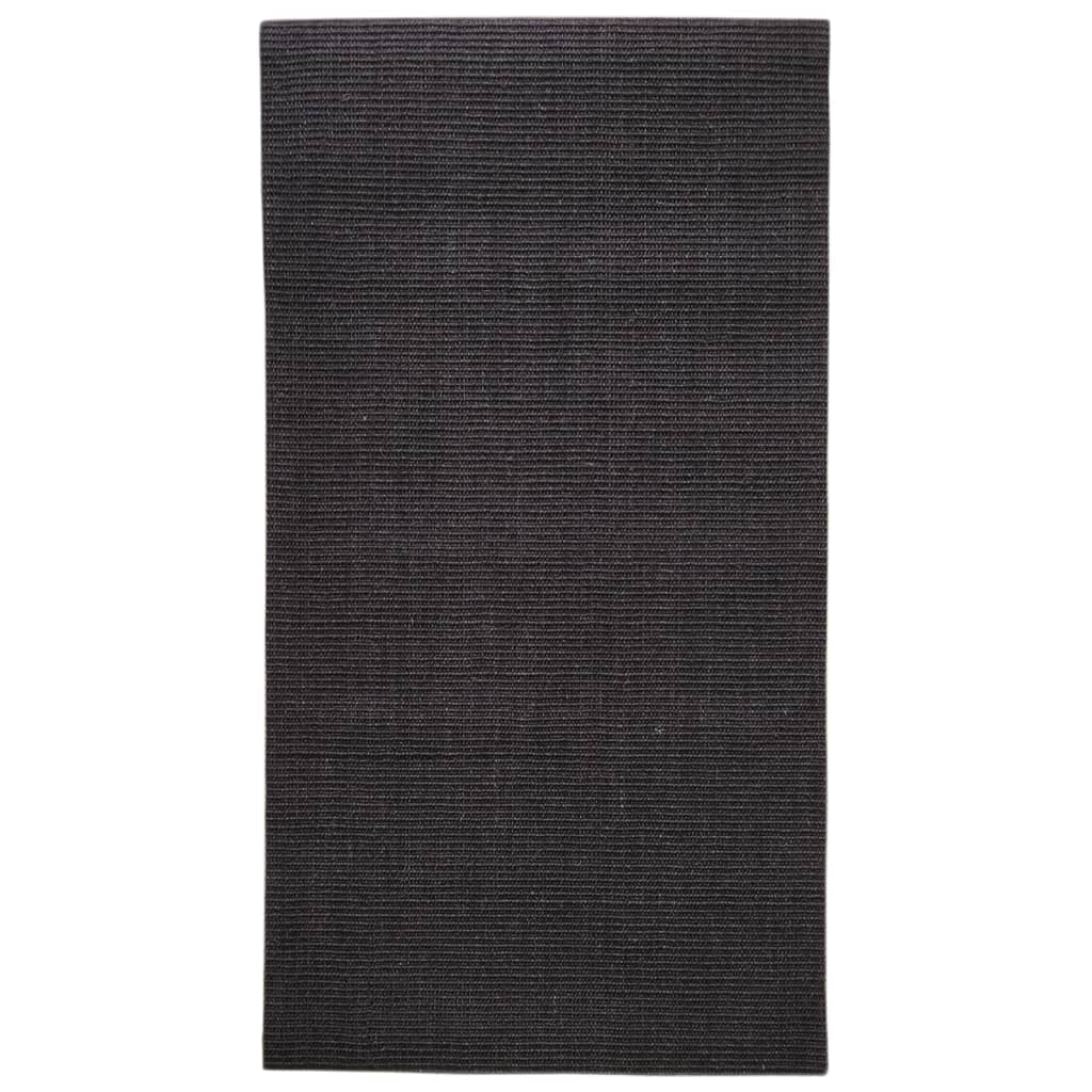 Tappeto in Sisal per Tiragraffi Nero 80x150 cm