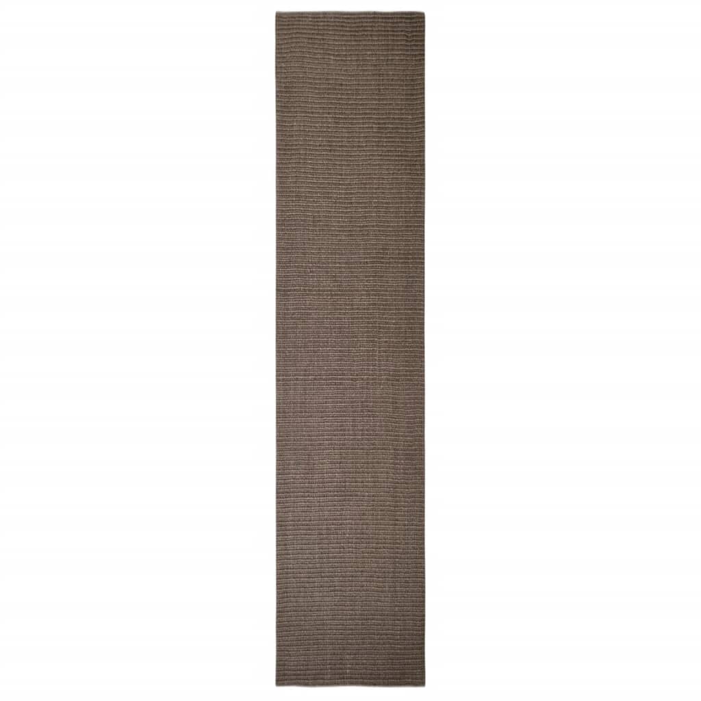 Tappeto in Sisal per Tiragraffi Marrone 66x300 cm