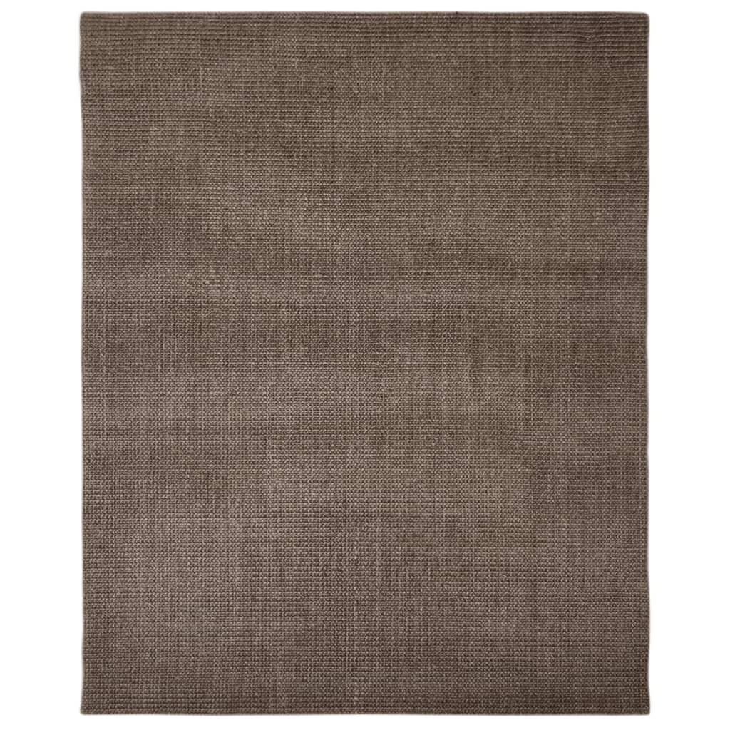 Tappeto in Sisal per Tiragraffi Marrone 80x100 cm