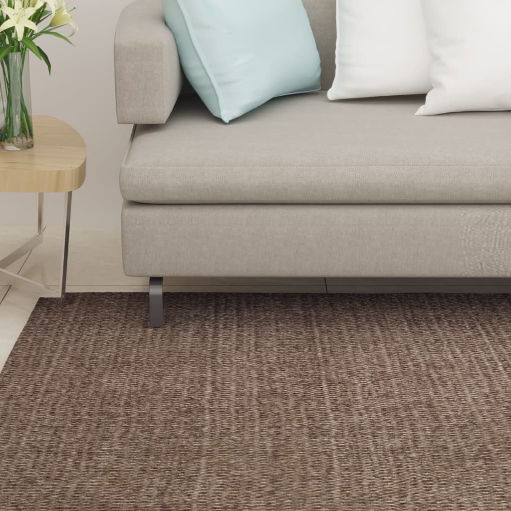 Tappeto in Sisal per Tiragraffi Marrone 100x200 cm