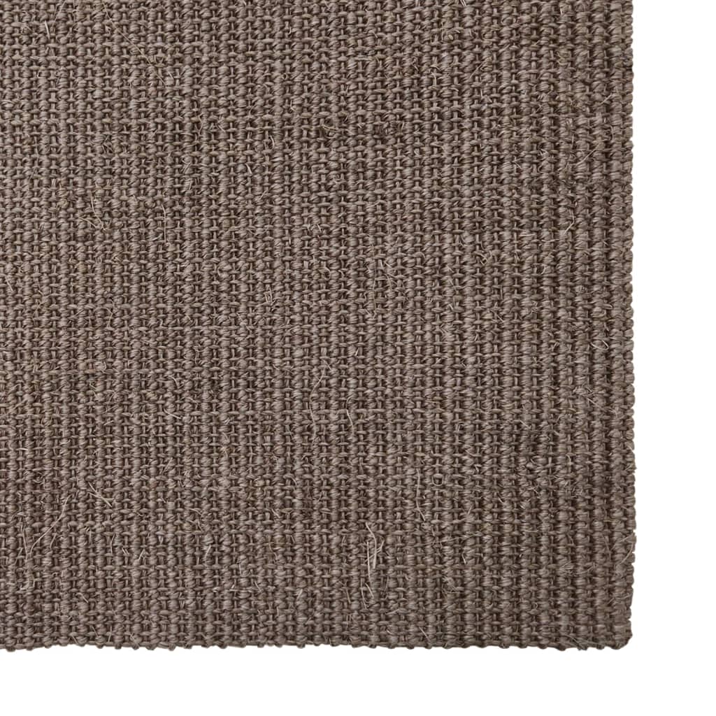 Tappeto in Sisal per Tiragraffi Marrone 100x250 cm