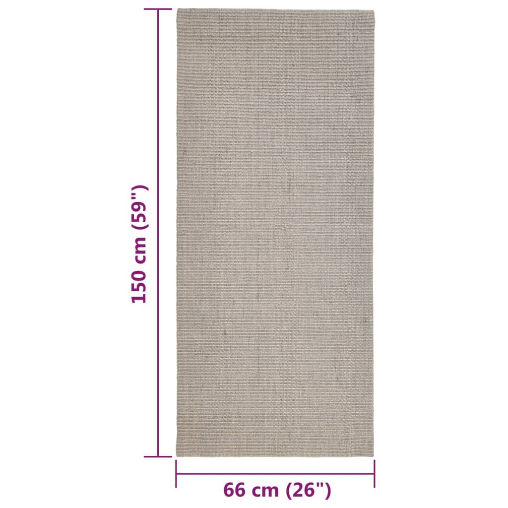 Tappeto in Sisal per Tiragraffi Sabbia 66x150 cm