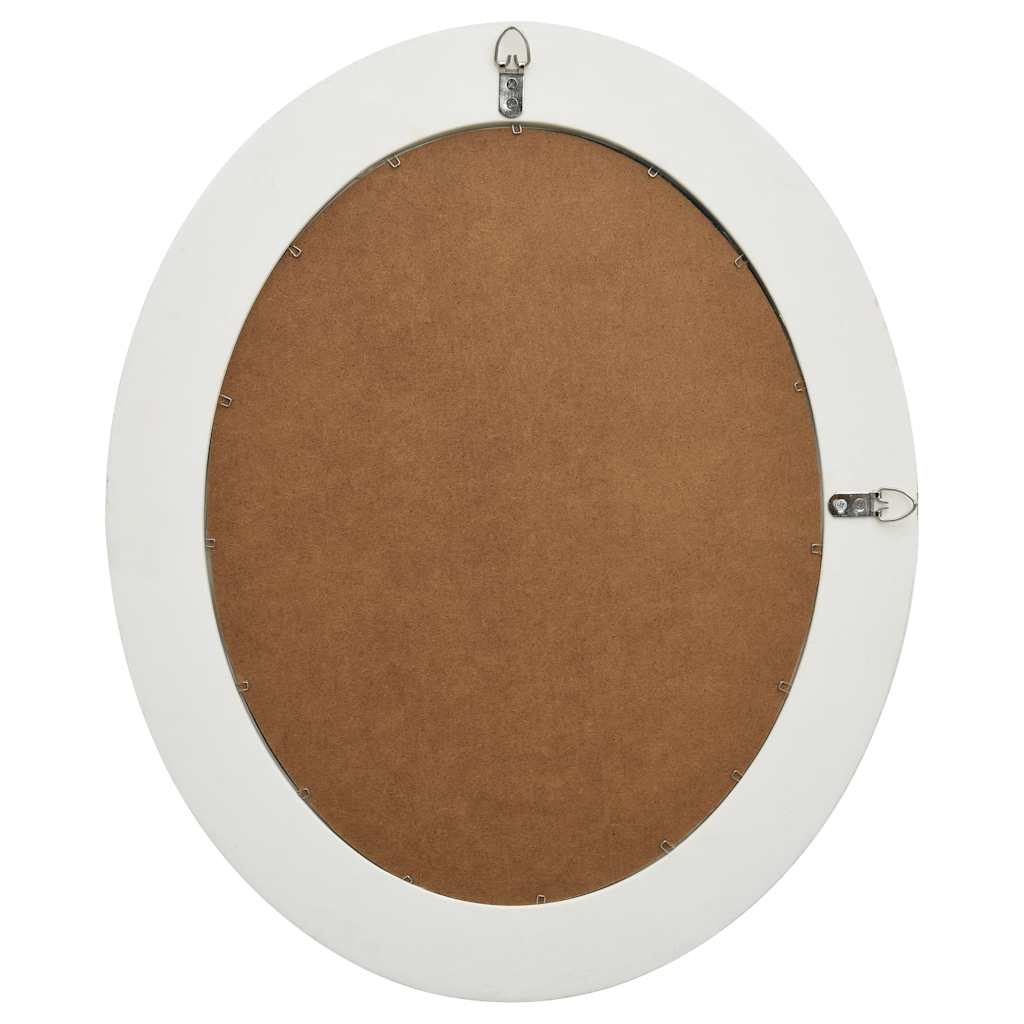 Specchio da Parete Stile Barocco 50x60 cm Bianco