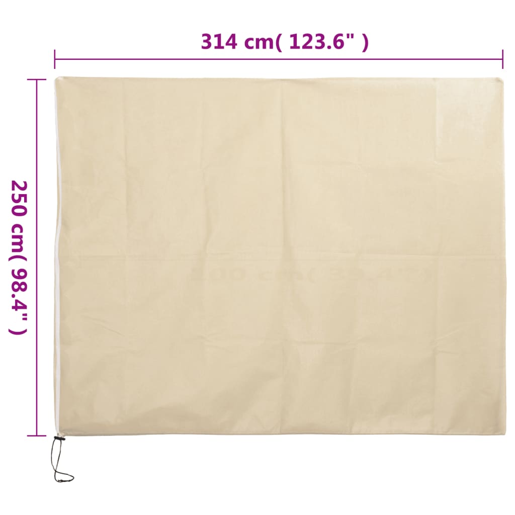 Coperture con Cerniera per Piante 2pz 70 g/m² 3,14x2,5 m