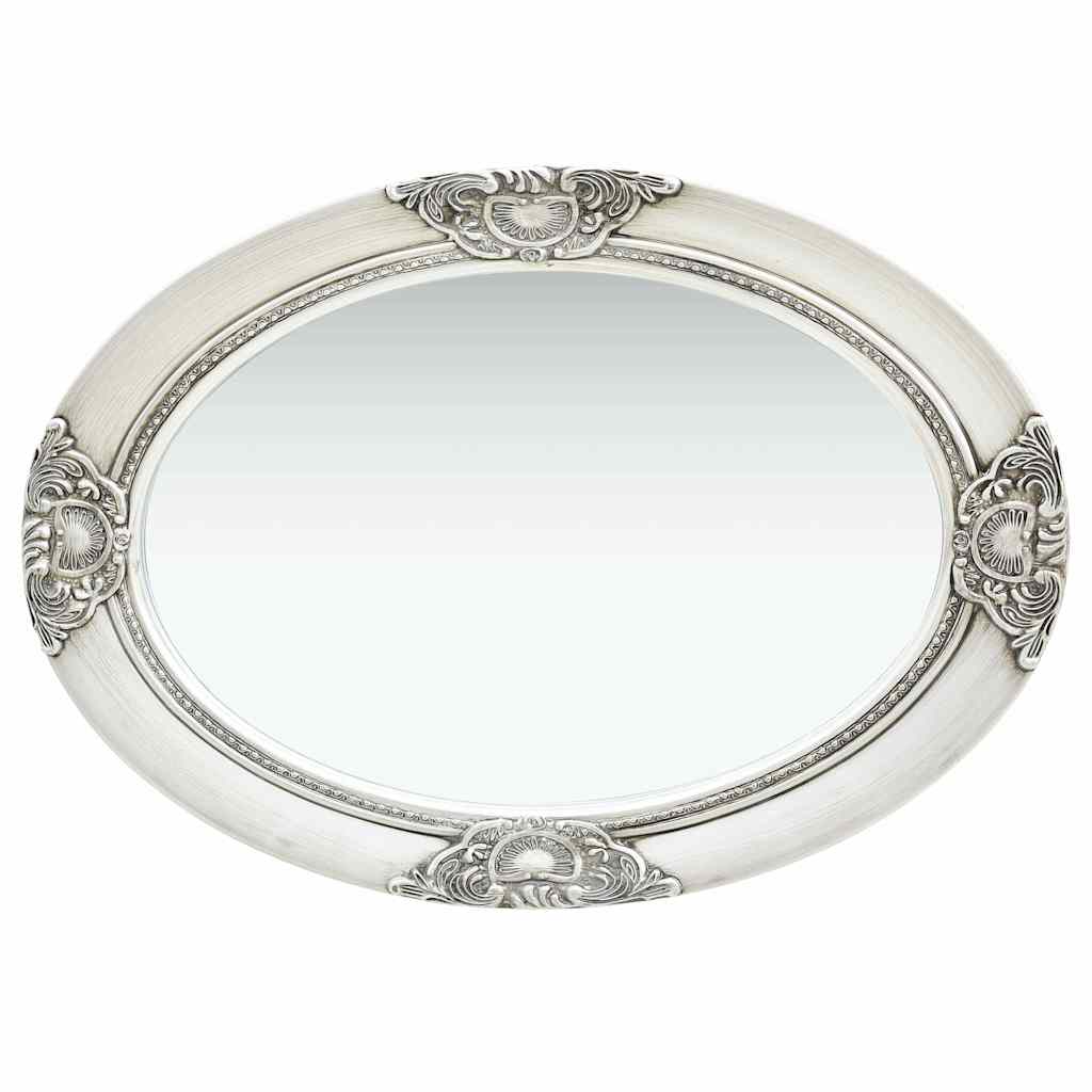 Specchio da Parete Stile Barocco 50x70 cm Argento