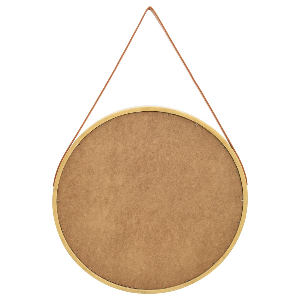 Specchio da Parete con Cinghia 60 cm Oro