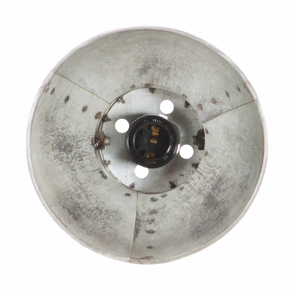 Lampada da Parete in Stile Industriale Argento 65x25 cm E27