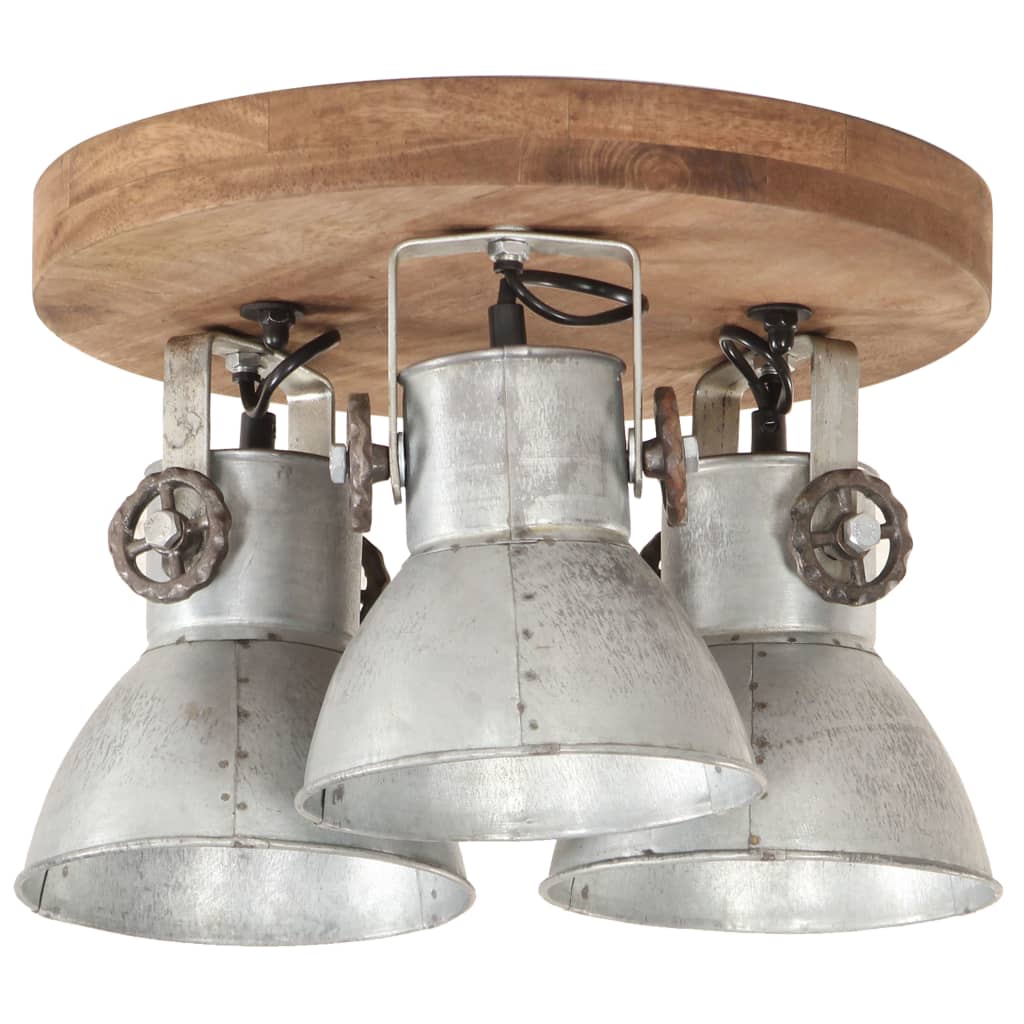 Lampada a Sospensione Industriale 25 W Argento 42x27cm E27