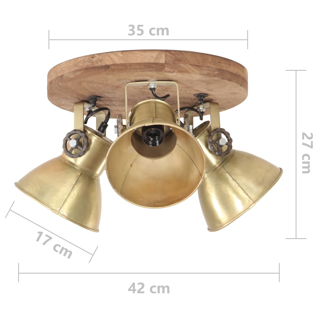 Lampada a Sospensione Industriale 25 W Ottone 42x27 cm E27