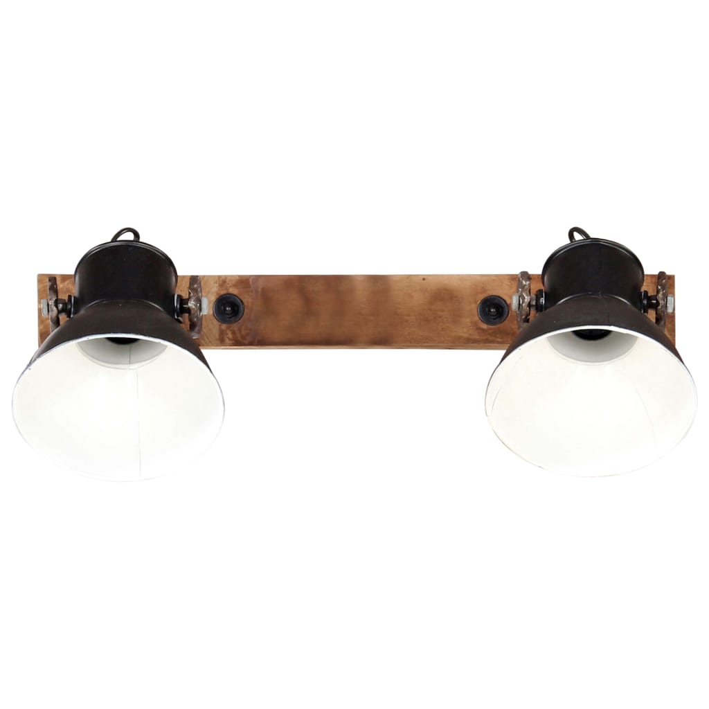 Lampada da Parete Stile Industriale Nera 45x25 cm E27