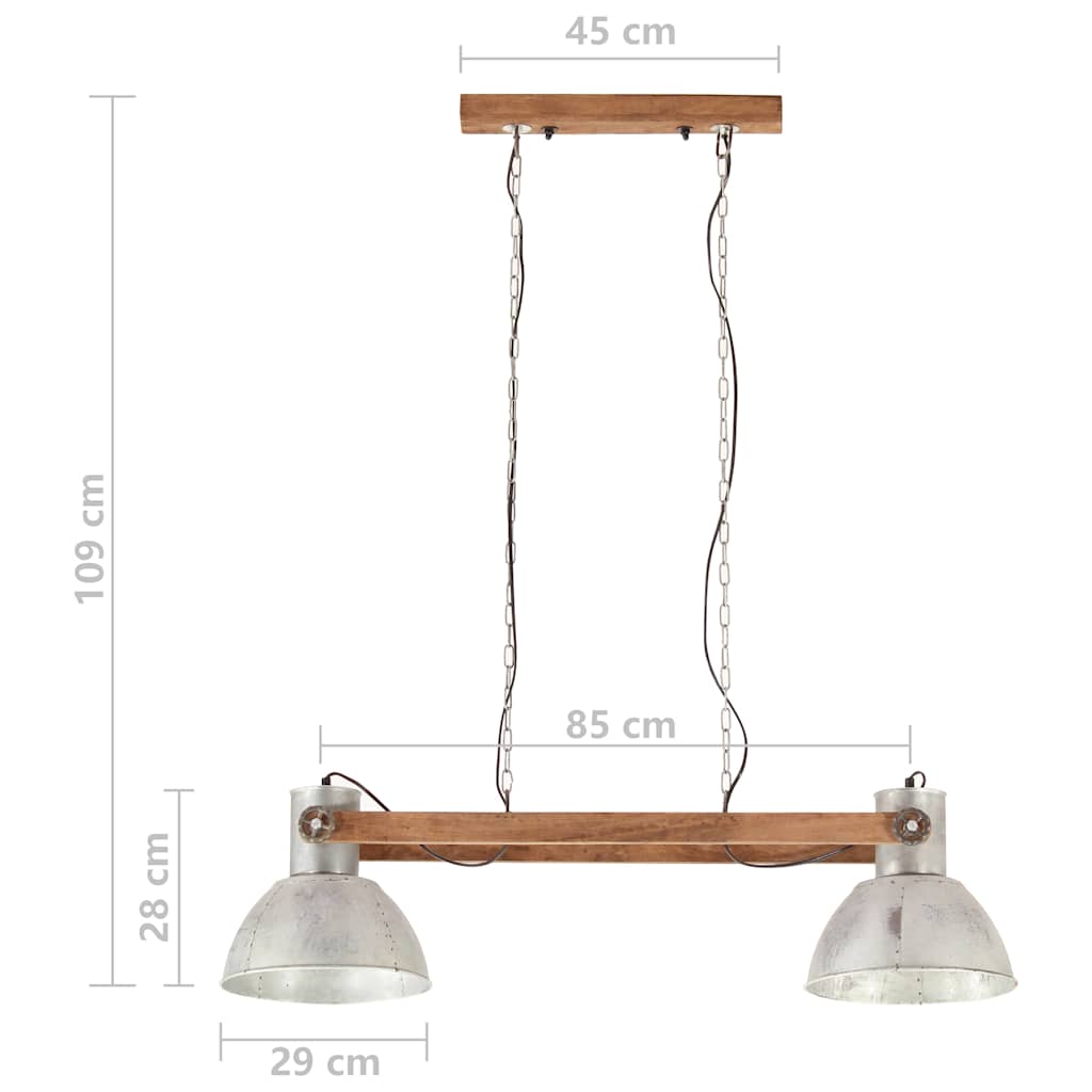 Lampada a Sospensione Industriale 25 W Argento 109 cm E27