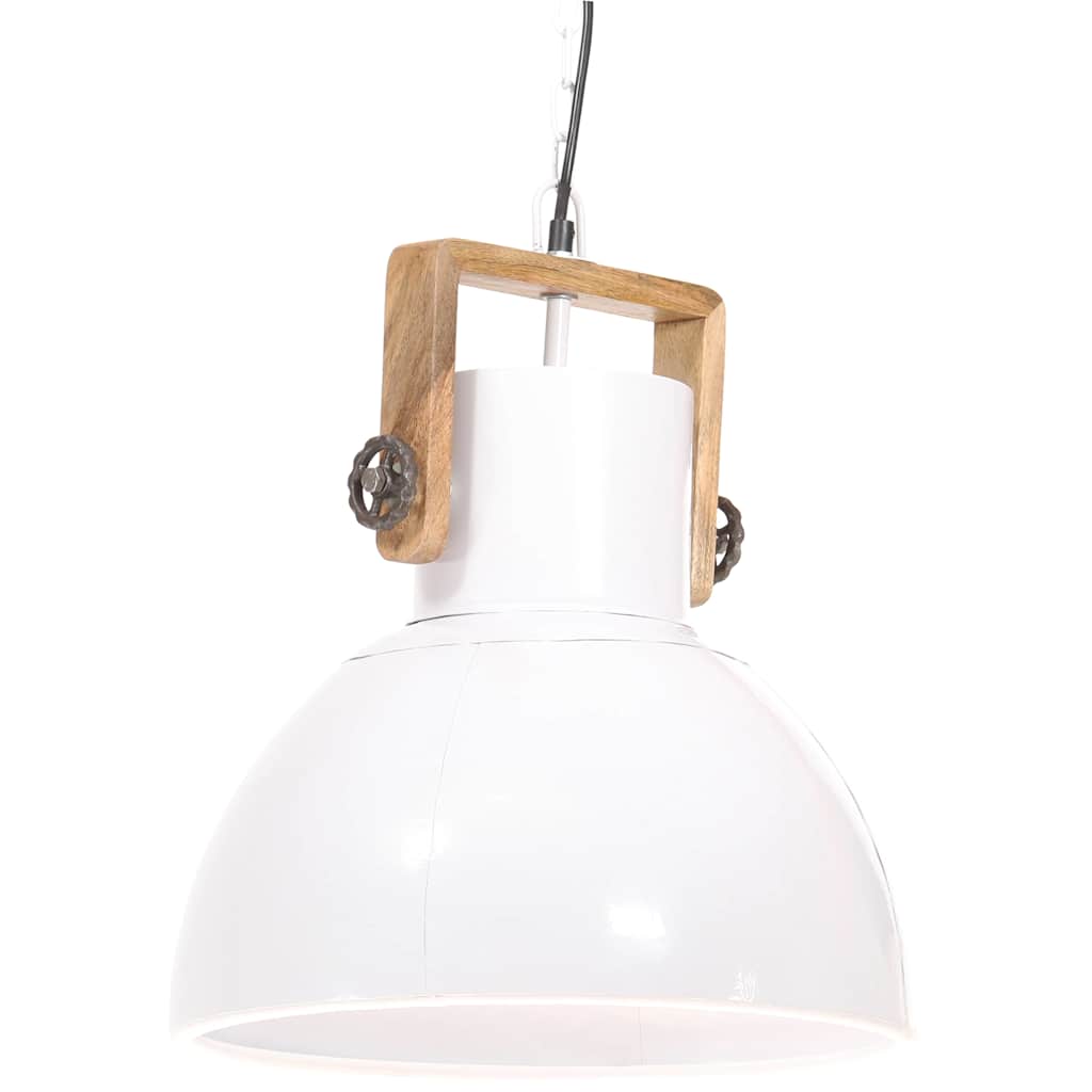 Lampada a Sospensione Industriale 25 W Bianca Rotonda 40 cm E27