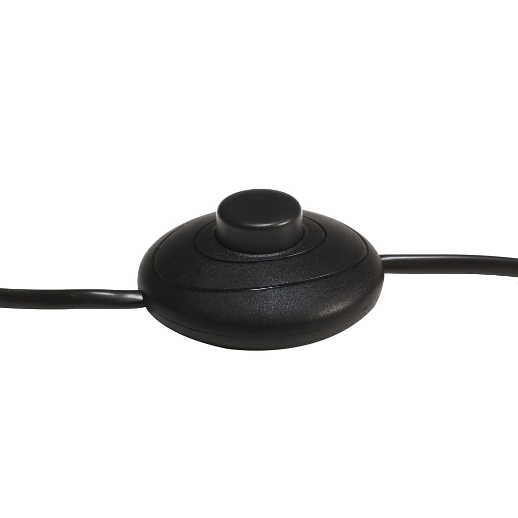 Lampada da Pavimento Nera E27 in Legno Massello di Mango