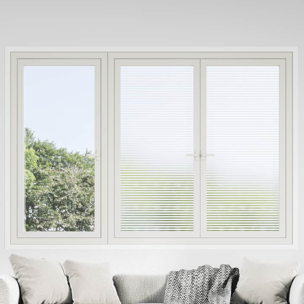 Pellicole per Finestre Design Smerigliato a Strisce in PVC