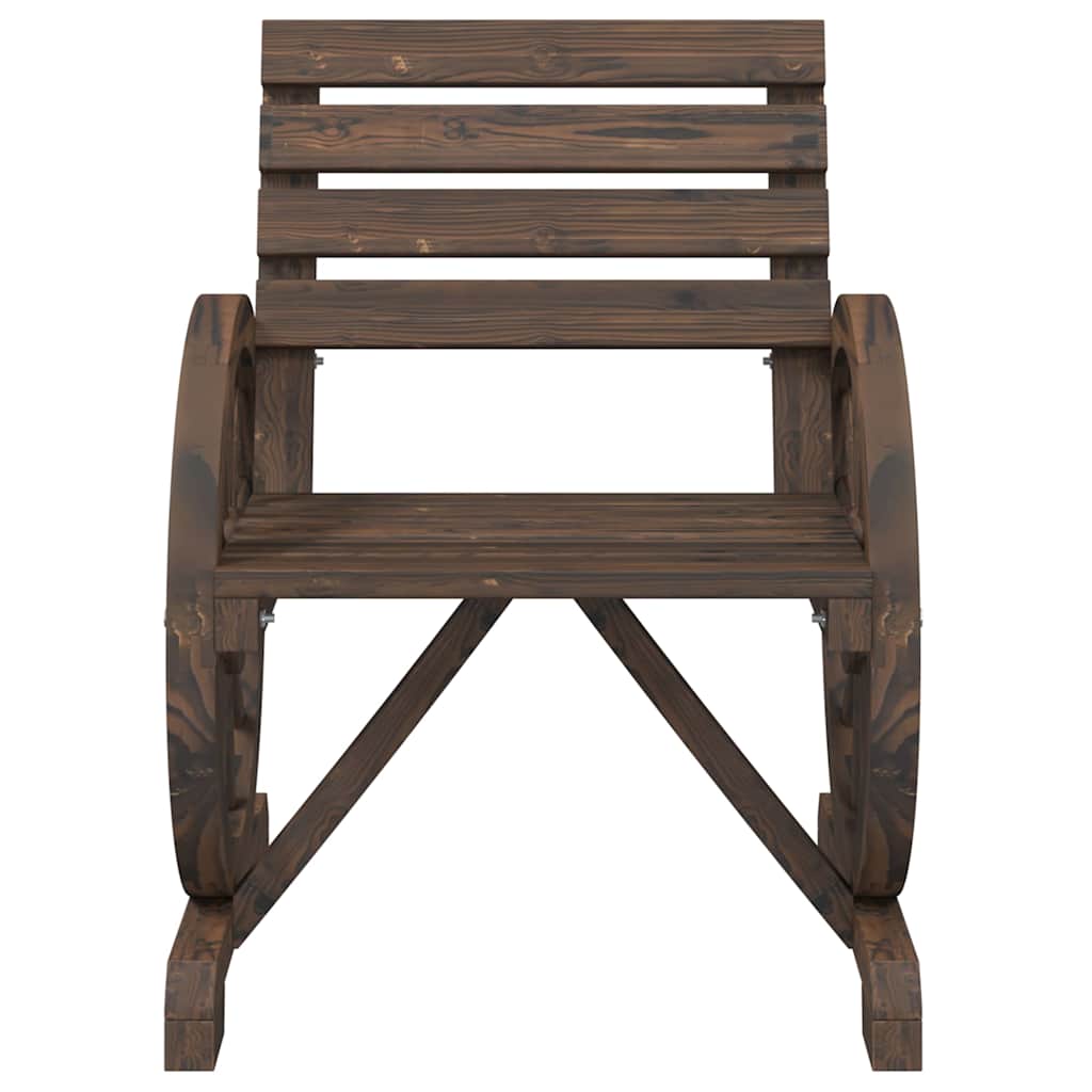Sedie da Giardino 4 pz in Legno Massello di Abete