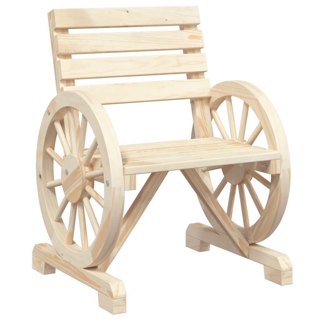 Set Salotto da Giardino 4 pz in Legno Massello di Abete