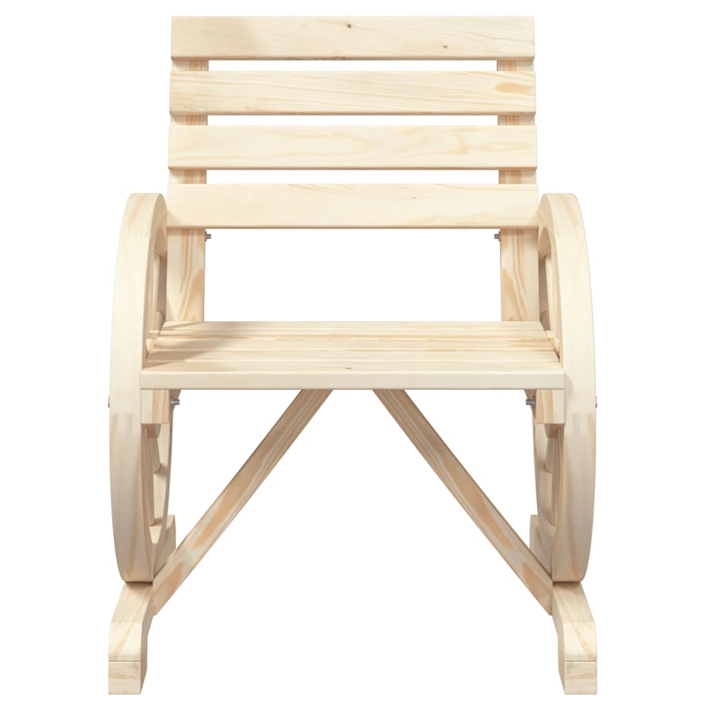 Set Salotto da Giardino 4 pz in Legno Massello di Abete
