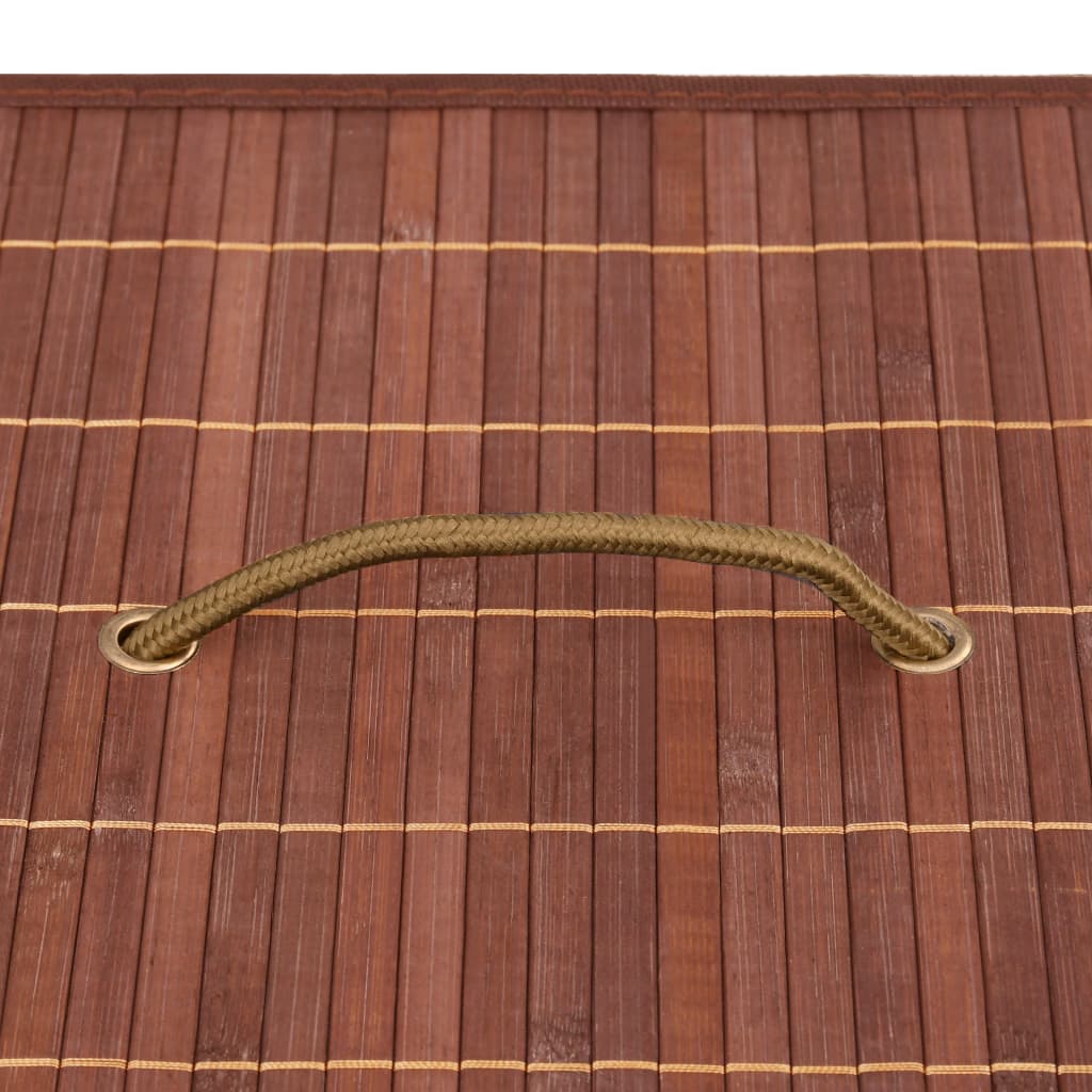 Scatole Portaoggetti 4 pz in Bambù Marroni