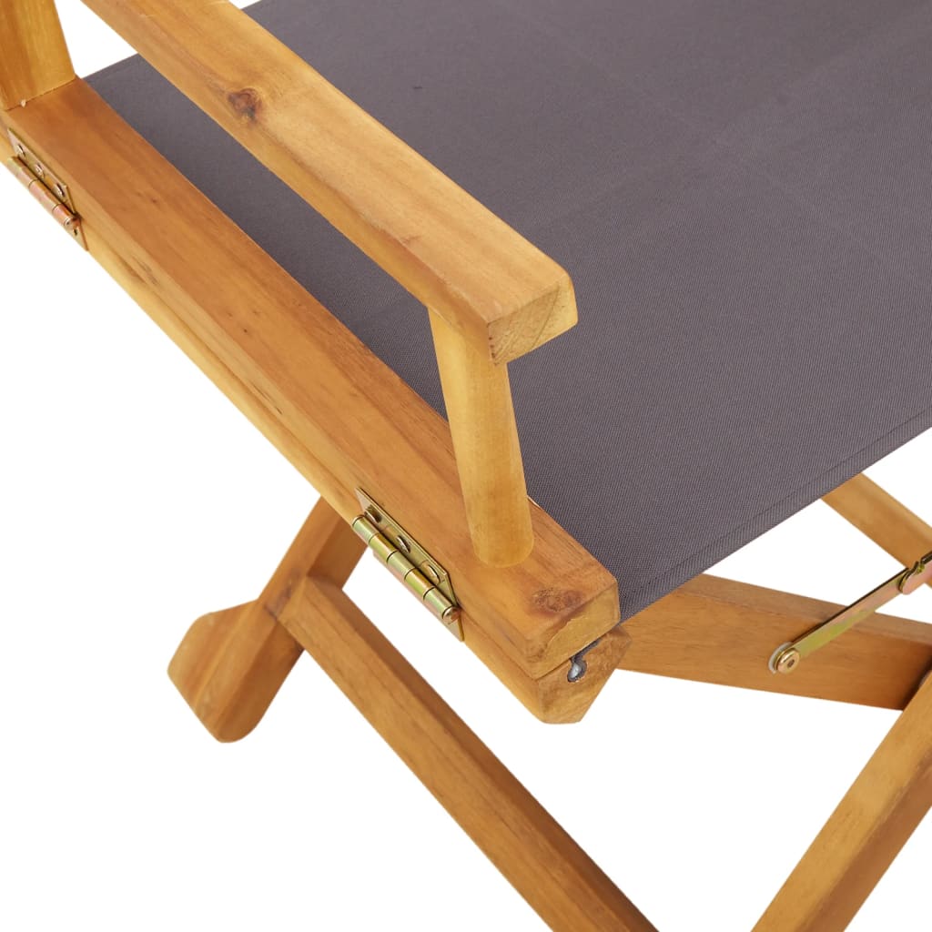 Set di 6 sedie pieghevoli in tessuto grigio scuro