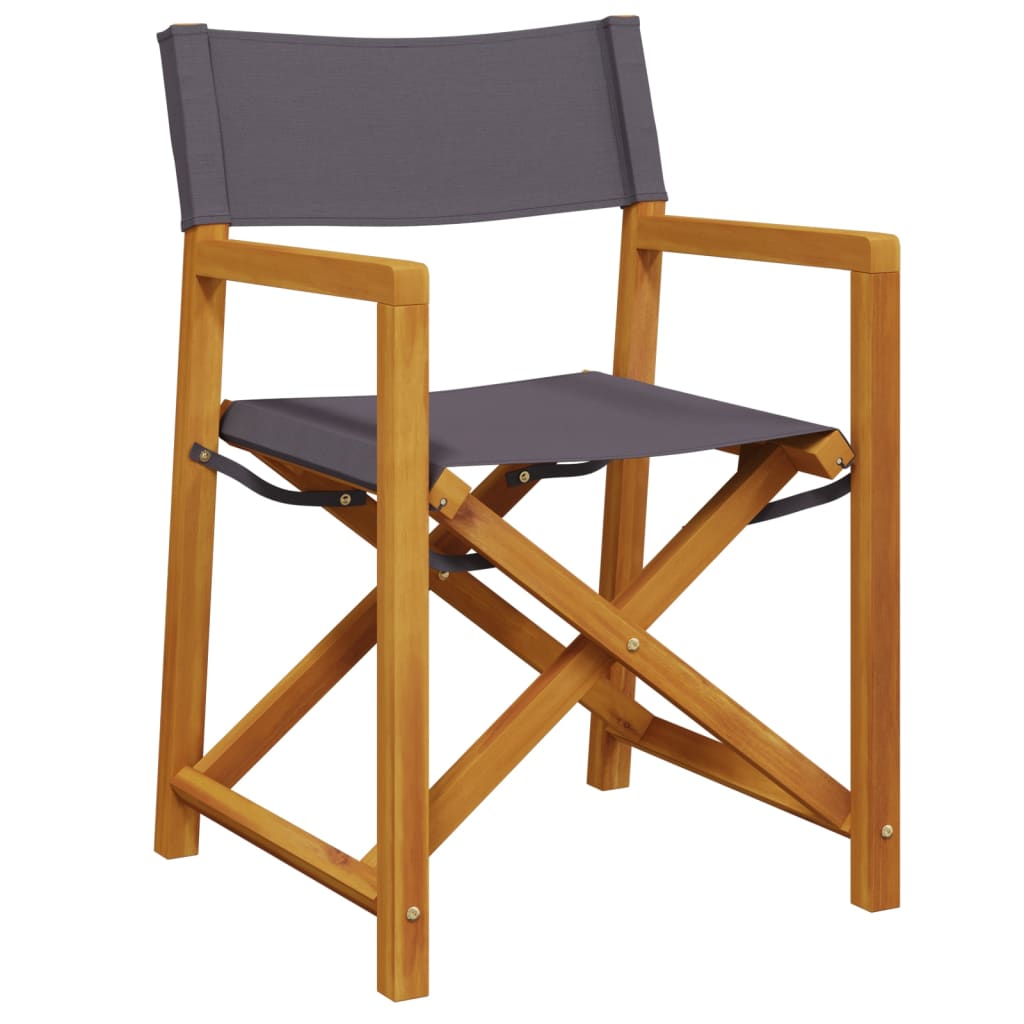 Set di 6 sedie pieghevoli in tessuto grigio scuro