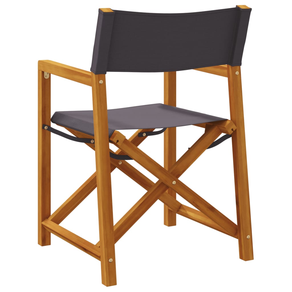 Set di 6 sedie pieghevoli in tessuto grigio scuro