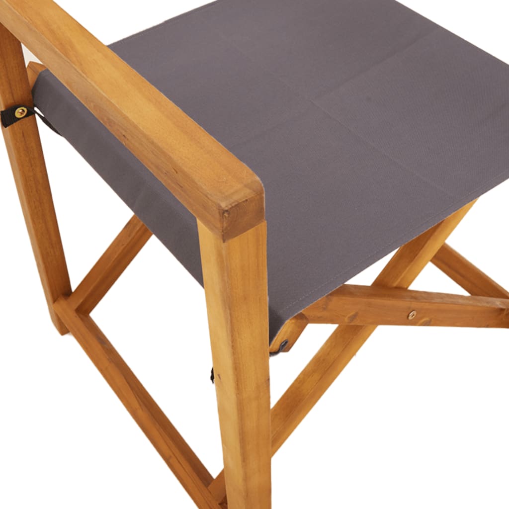 Set di 6 sedie pieghevoli in tessuto grigio scuro