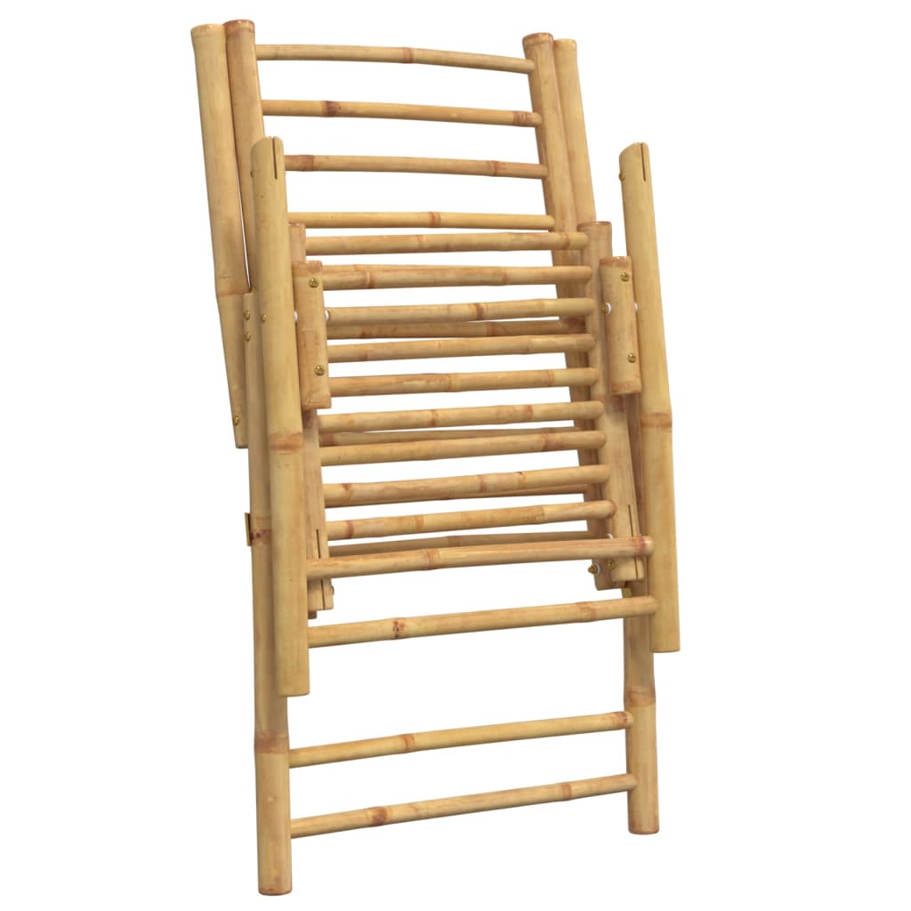 Sedie da Giardino Reclinabili 6 pz Cuscini Grigio Scuro Bambù