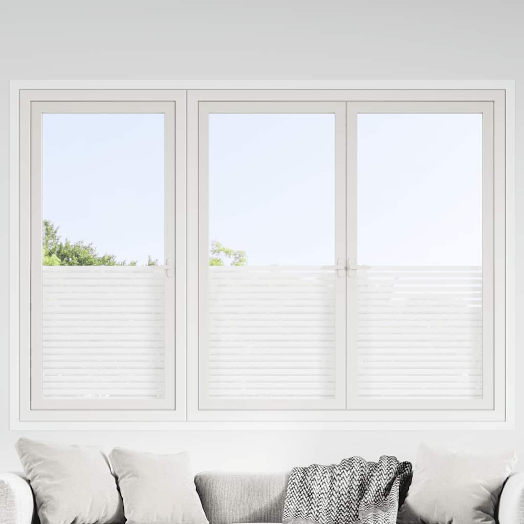 Pellicole per Finestre Smerigliate 2pz Motivo a Righe in PVC