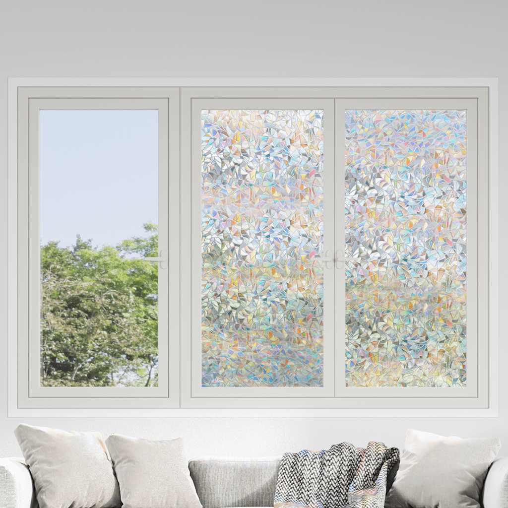 Pellicole per Finestre Smerigliate 5pz Motivo Arcobaleno in PVC