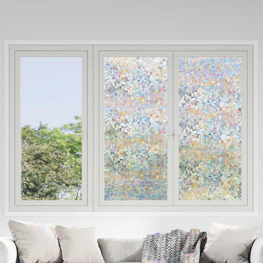 Pellicole per Finestre Smerigliate 5pz Motivo Arcobaleno in PVC