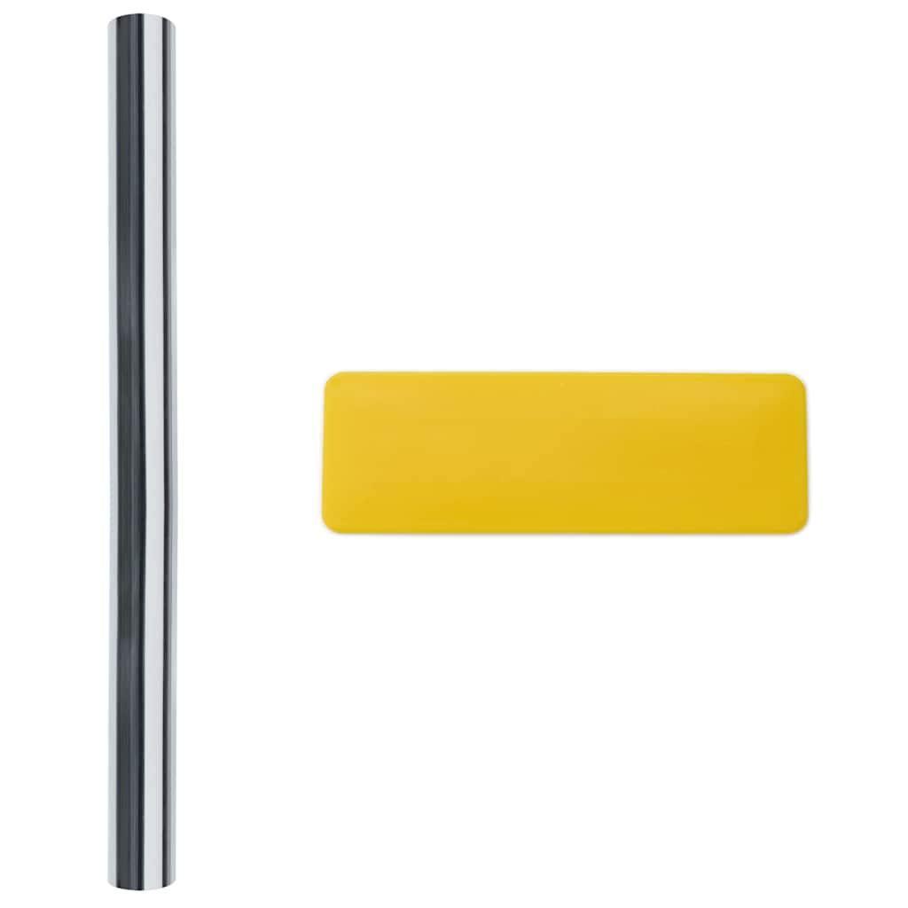 Pellicole Solari Statiche 5pz Effetto Riflettente Argento PVC