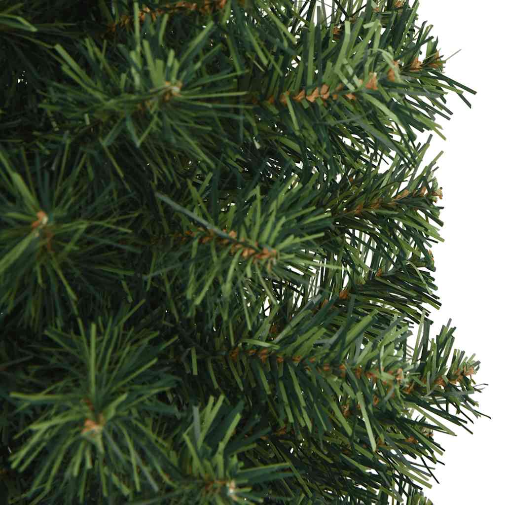 Albero di Natale Artificiale Sottile con Base Verde 150 cm PVC