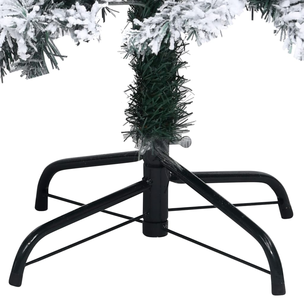 Albero di Natale Artificiale con Neve Fioccata Verde 210 cm PVC