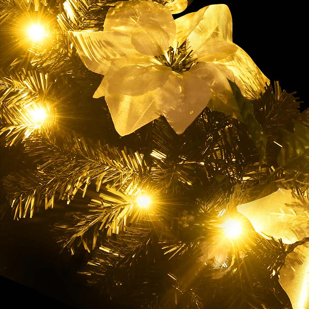 Ghirlanda Natalizia con Luci a LED 2,7 m in PVC Nera
