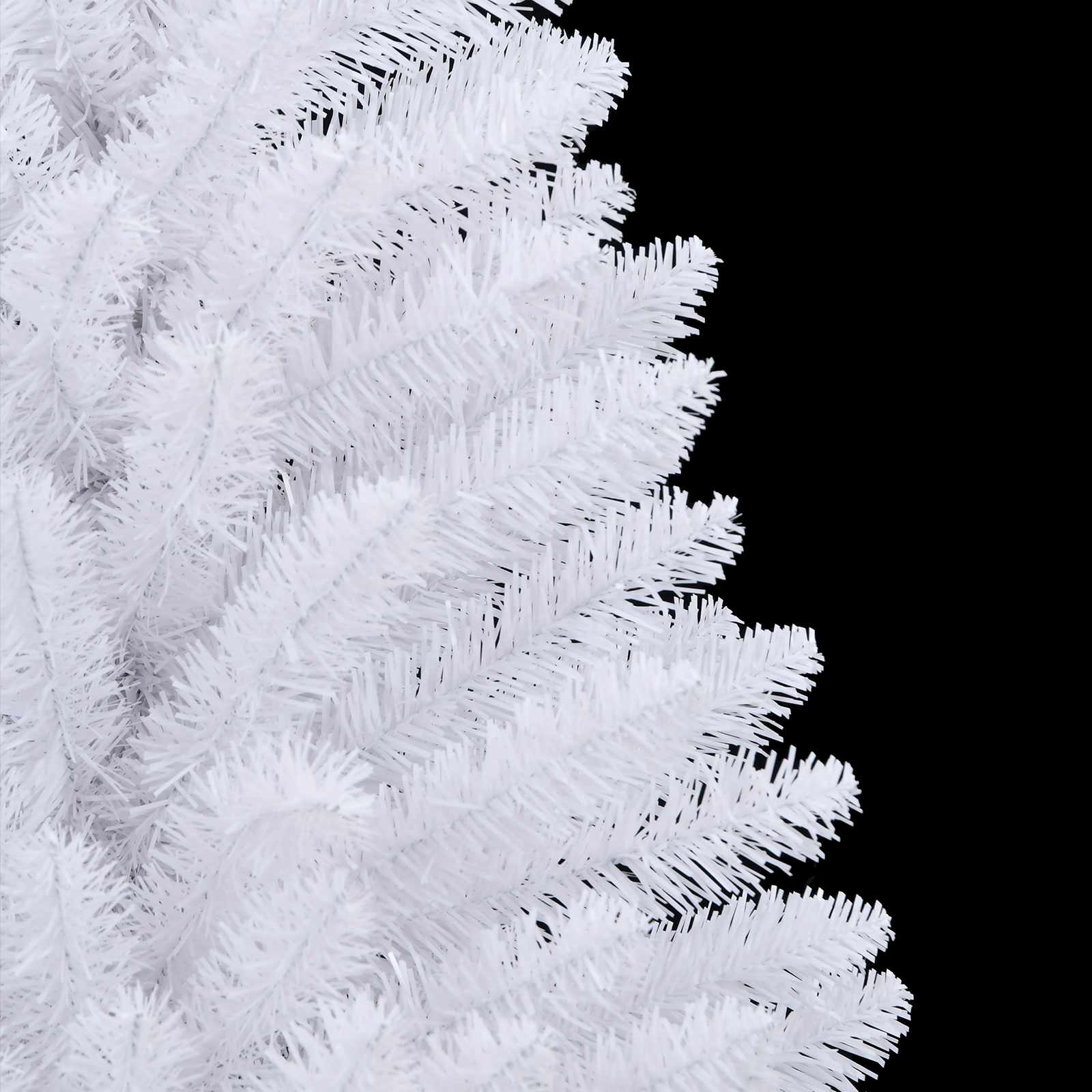 Albero di Natale artificiale 150 LED PVC e Acciaio Bianco
