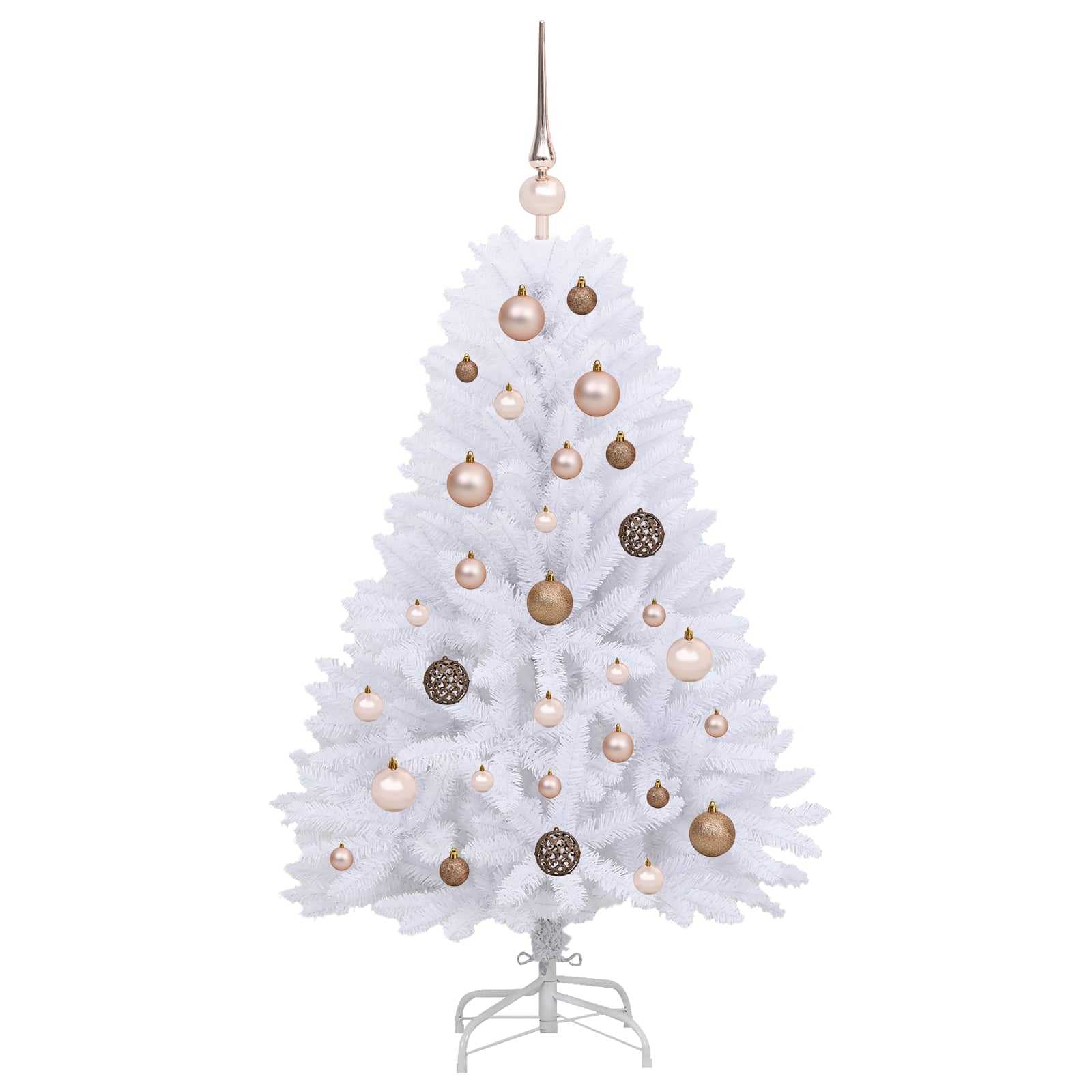 Albero di Natale artificiale 120 cm PVC e Acciaio Bianco