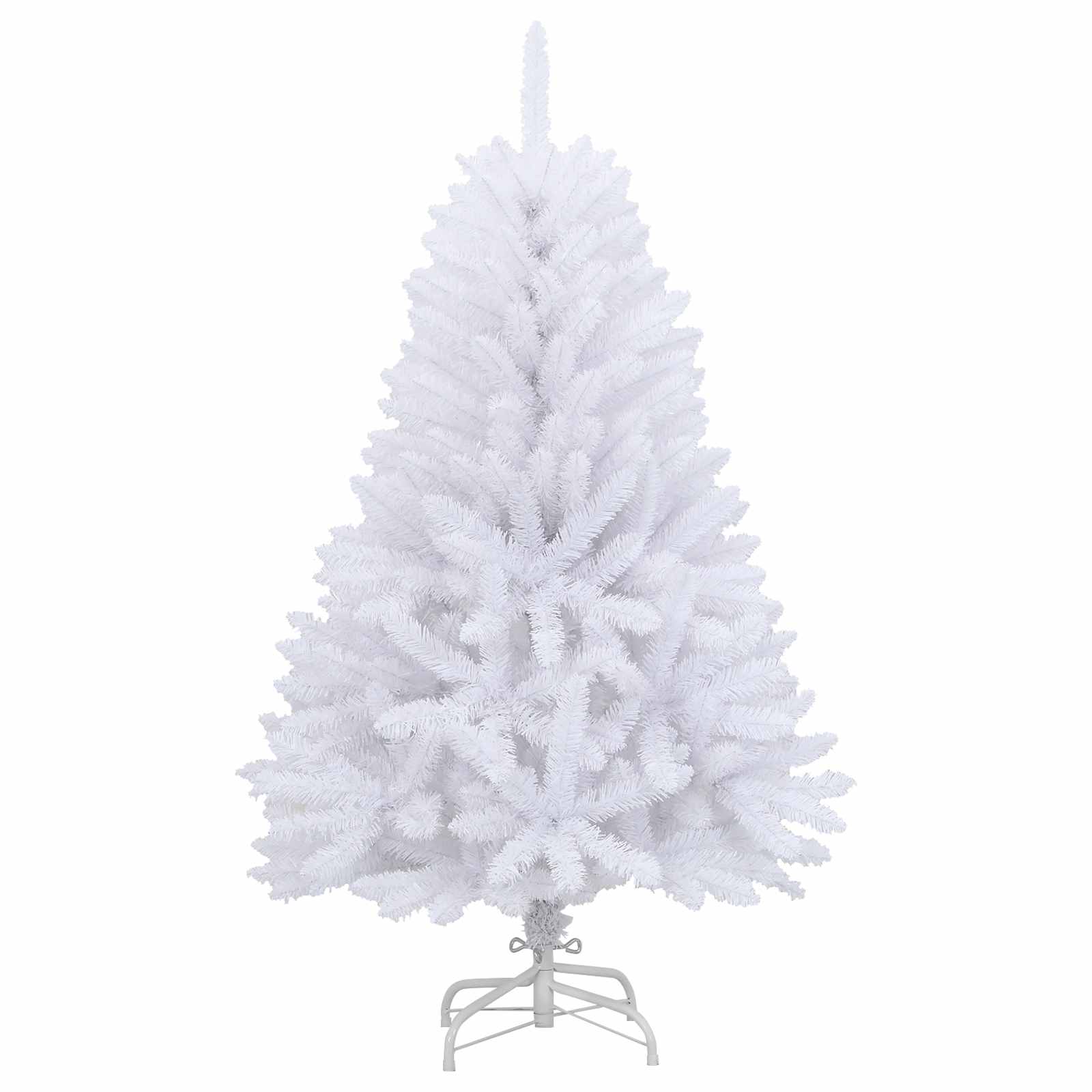 Albero di Natale artificiale 120 cm PVC e Acciaio Bianco