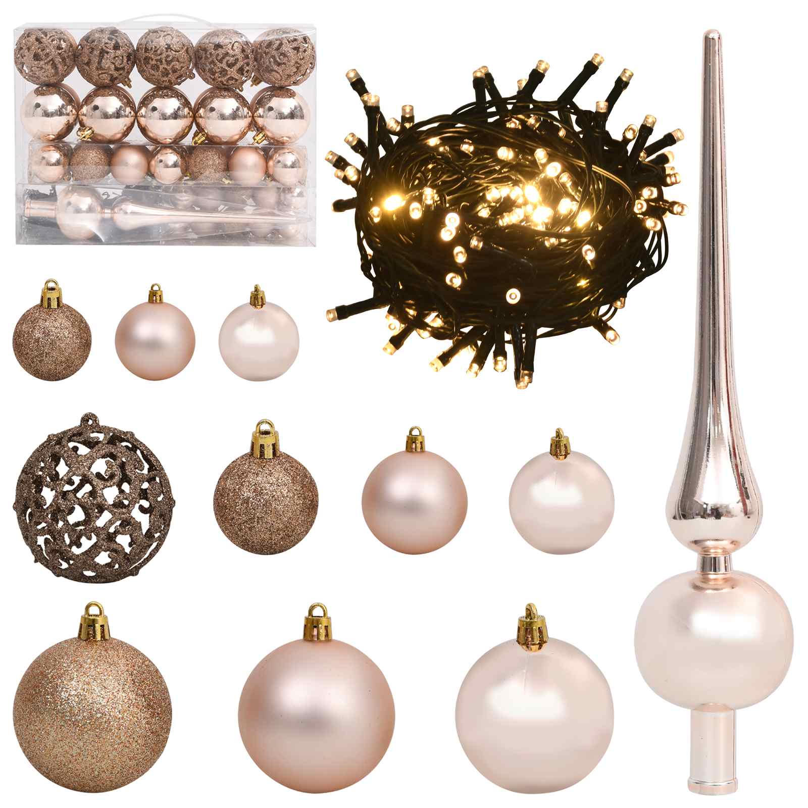 Albero di Natale artificiale 120 cm PVC e Acciaio Bianco