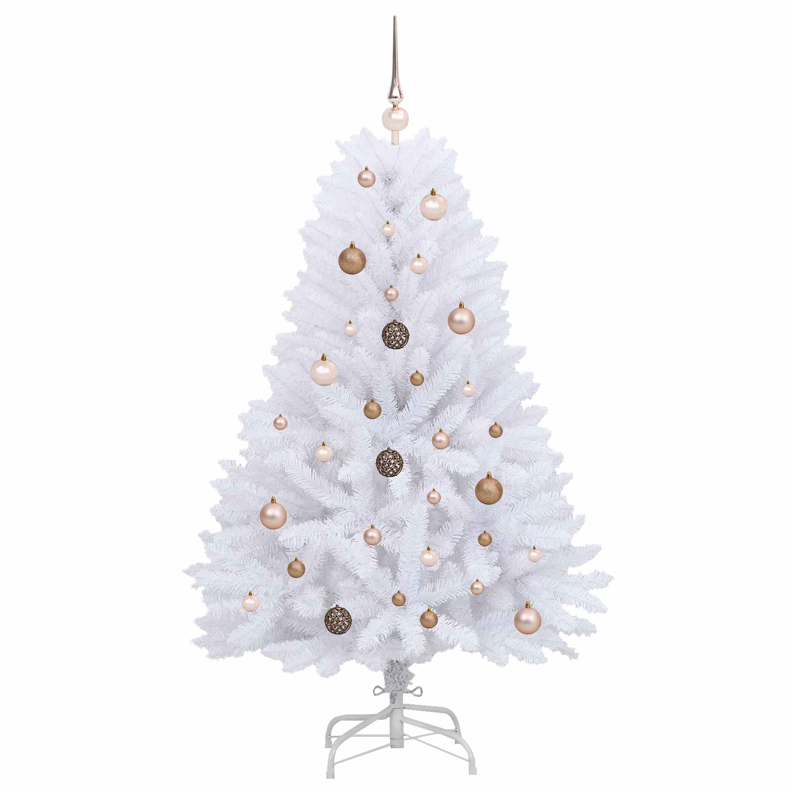 Albero di Natale artificiale 150 cm PVC e Acciaio Bianco