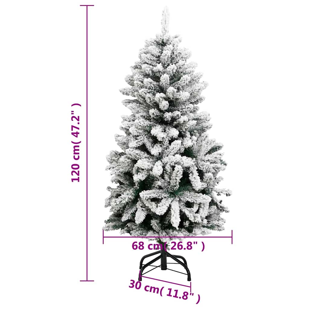 Albero Natale Incernierato con 150 LED e Palline 120 cm