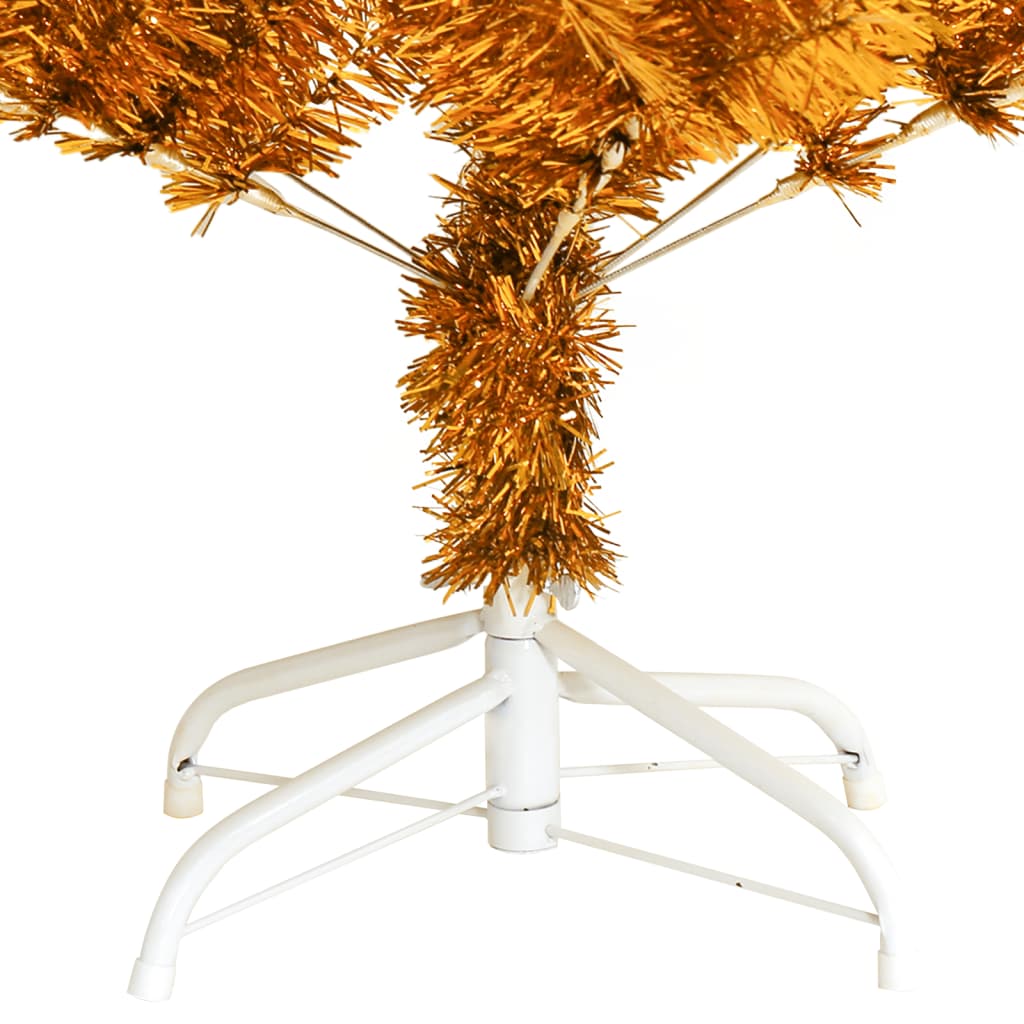 Albero di Natale Artificiale con Supporto Oro 150 cm PET