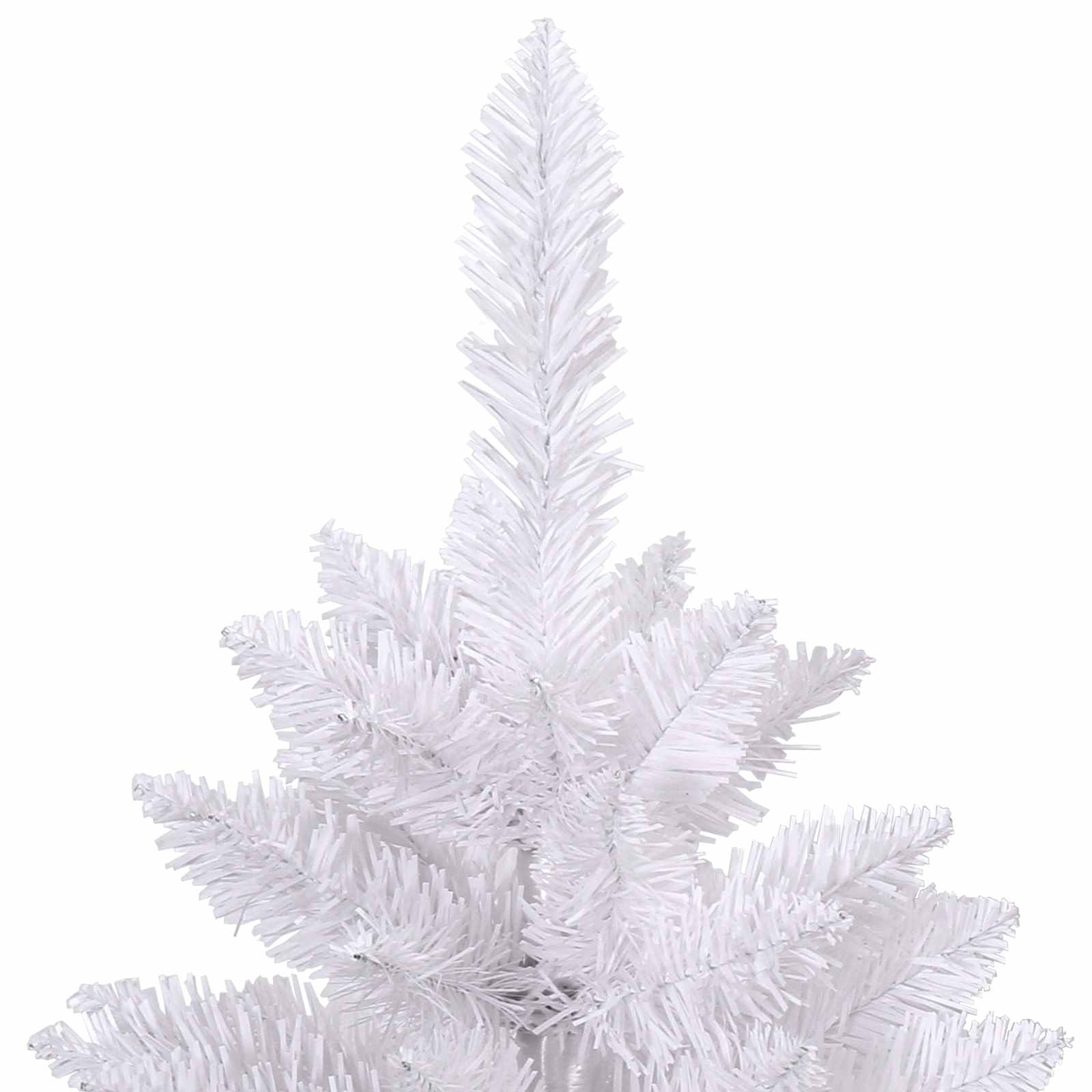 Albero di Natale artificiale 300 LED PVC e Acciaio Bianco