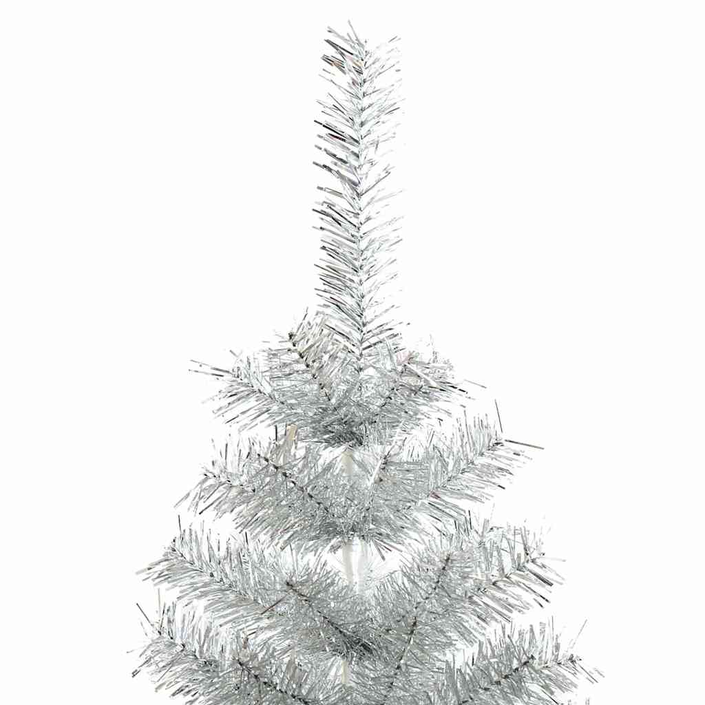 Albero di Natale Artificiale con Supporto Argento 150 cm PET