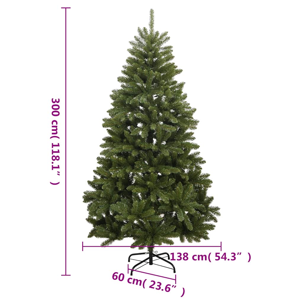 Albero Natale Incernierato con 300 LED e Palline 300 cm