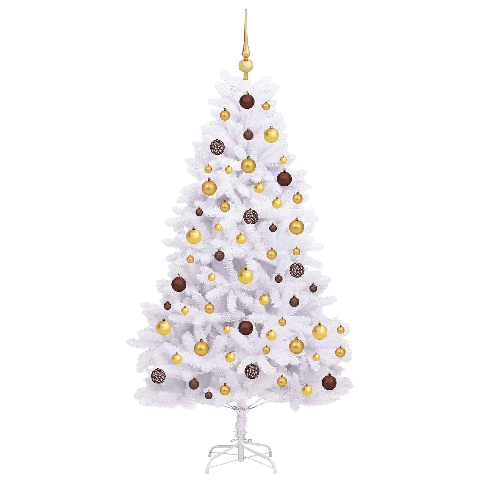 Albero di Natale artificiale 180 cm PVC e Acciaio Bianco
