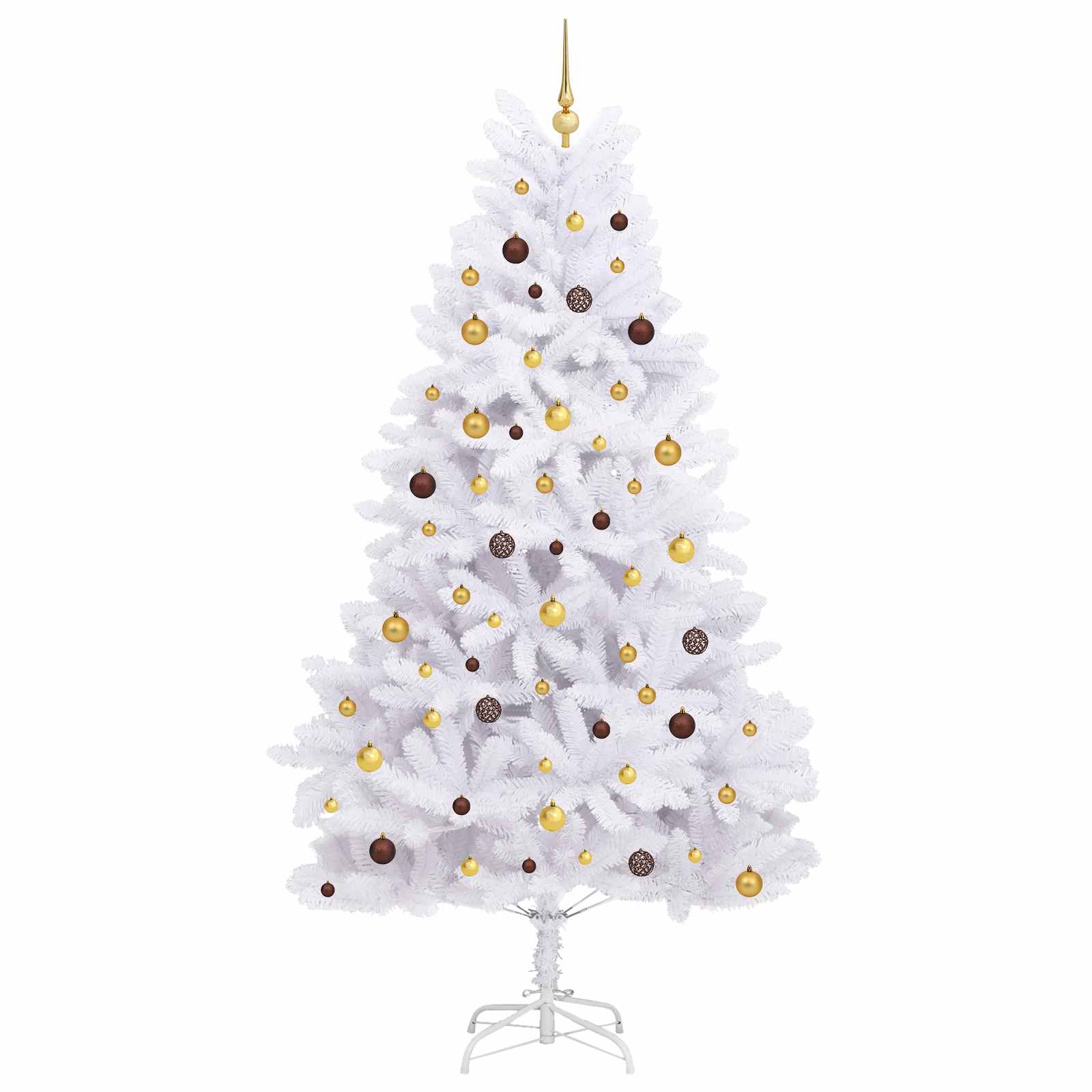 Albero di Natale artificiale 240 cm PVC e Acciaio Bianco